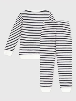 Pyjama wit/donkerblauw