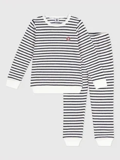 Pyjama wit/donkerblauw