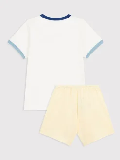 Pyjama wit/geel
