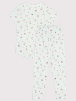 Pyjama wit/groen