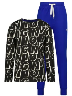 Pyjama "Wobani" zwart/blauw