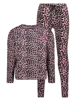 Pyjama zwart/lichtroze