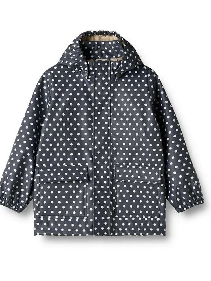 Regenjas "Ollo" donkerblauw/crème