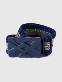 Riem donkerblauw/zilverkleurig