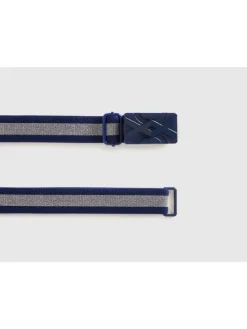 Riem donkerblauw/zilverkleurig