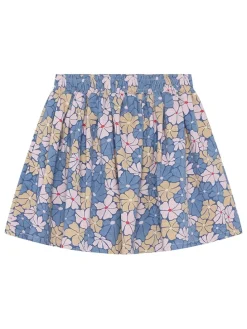 Rok blauw/beige