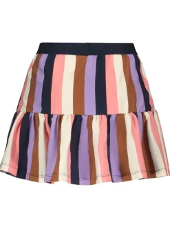 Rok crème/donkerblauw/lichtroze