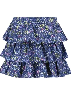Rok donkerblauw/geel/paars