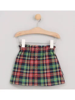 Rok donkerblauw/rood/groen