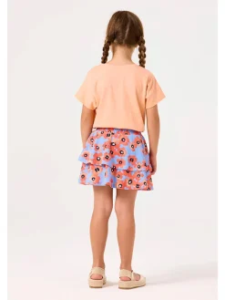 Rok lichtblauw/roze