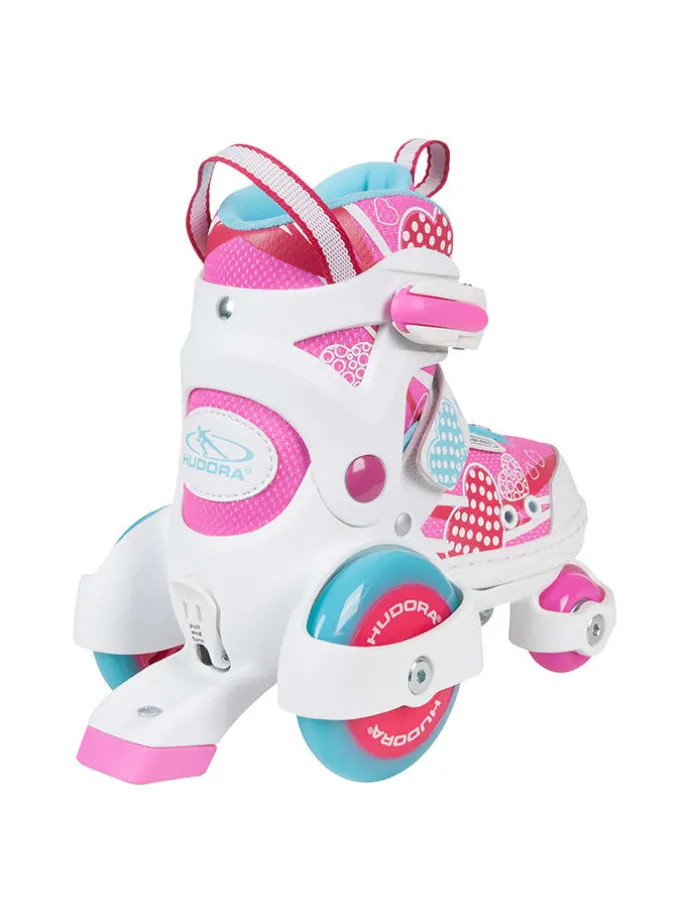 Rolschaatsen wit/roze