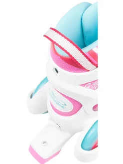 Rolschaatsen wit/roze - maat 30-33