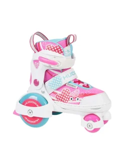 Rolschaatsen wit/roze - maat 30-33