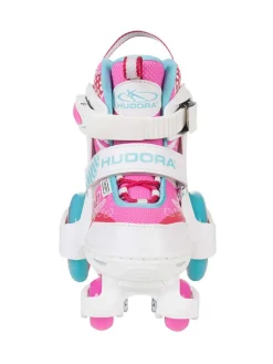 Rolschaatsen wit/roze - maat 30-33