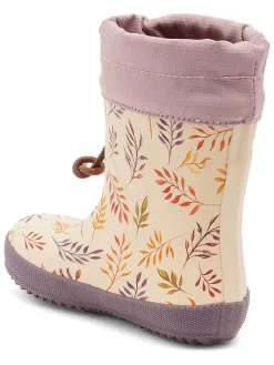 Rubberlaarzen beige/paars