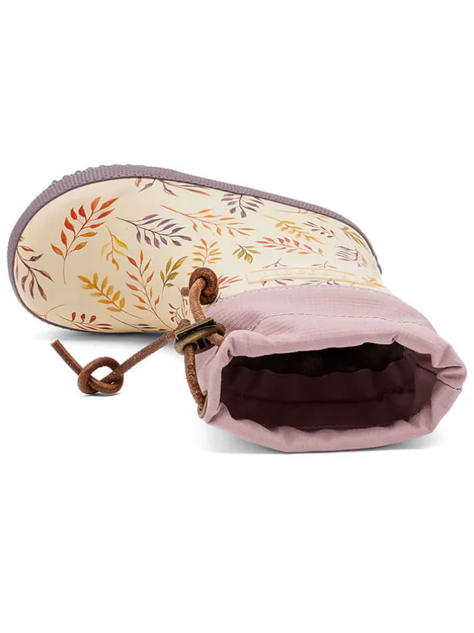Rubberlaarzen beige/paars