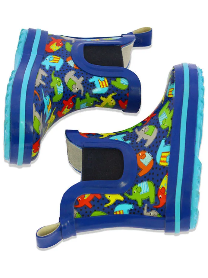 Rubberlaarzen "Elephants" donkerblauw