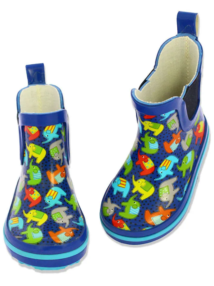 Rubberlaarzen "Elephants" donkerblauw