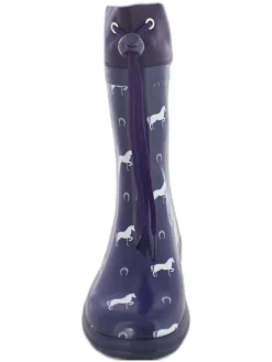 Rubberlaarzen "Horses" donkerblauw