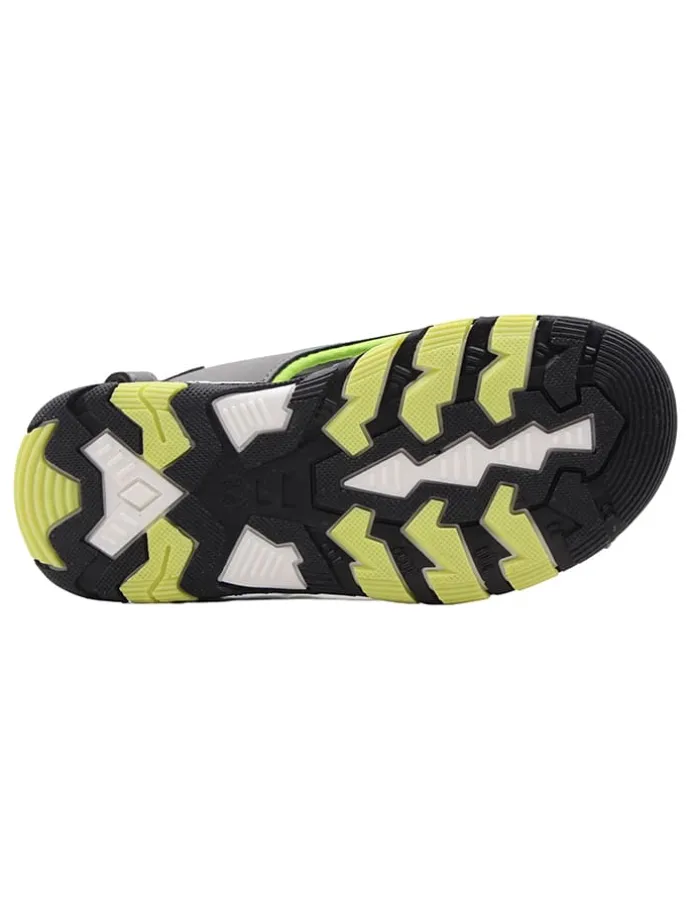 Sandalen grijs/limoengroen