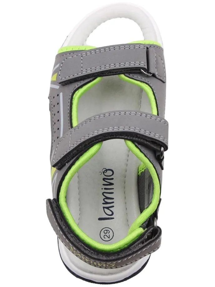Sandalen grijs/limoengroen