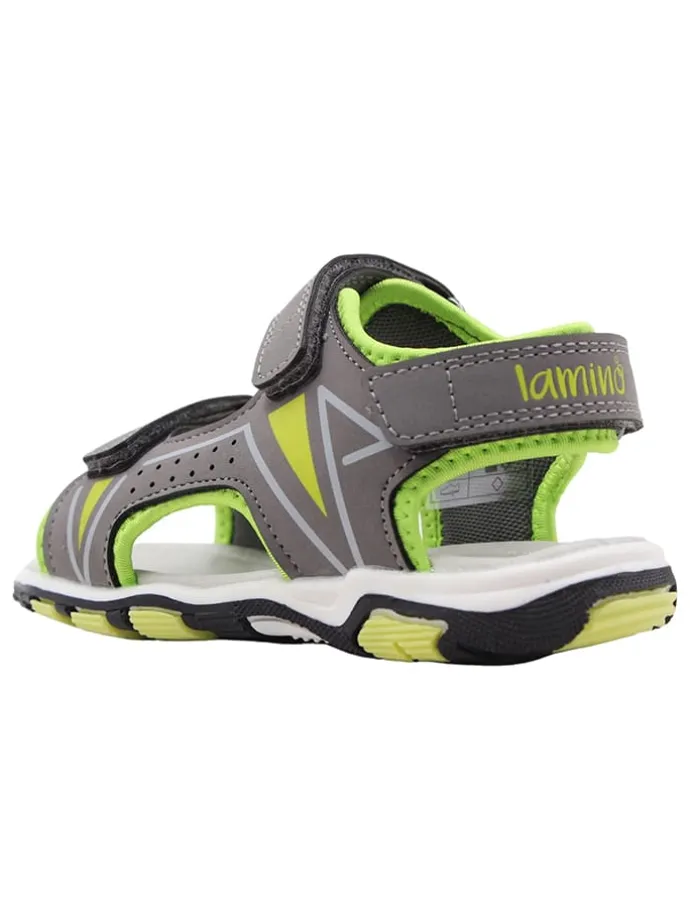 Sandalen grijs/limoengroen
