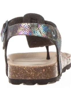 Sandalen zwart/meerkleurig