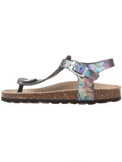 Sandalen zwart/meerkleurig