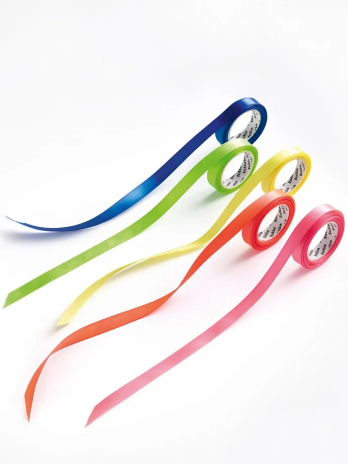Satijnen lint "Neon" - 5 rollen - vanaf 8 jaar
