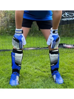 Scheenbeschermer met enkelbeschermer blauw