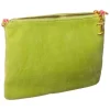 Schoudertas "Ella" groen/roze - (B)24 x (H)18,5 x (D)3 cm