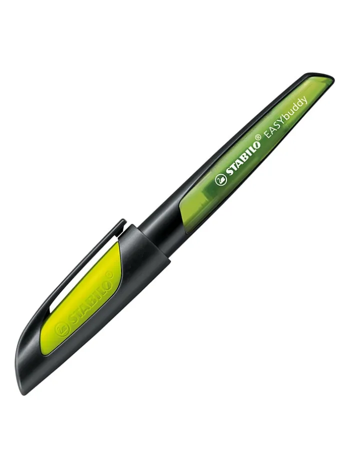 Schrijfleer-vulpen "STABILO Easy buddy - Feder M" zwart/groen