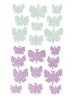 Schuimrubberglittersticker "Butterflies" meerkleurig - vanaf 5 jaar