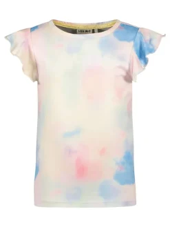 Shirt lichtblauw/lichtroze/wit
