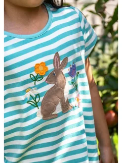 Shirt lichtblauw/wit