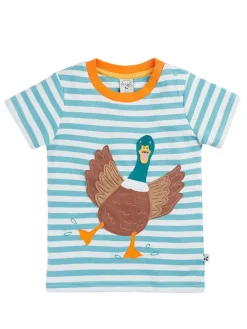 Shirt lichtblauw/wit