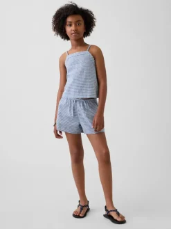 Short blauw/wit