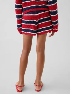 Short rood/donkerblauw