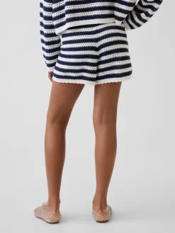 Short wit/donkerblauw
