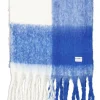 Sjaal wit/blauw