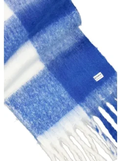 Sjaal wit/blauw