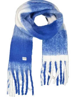 Sjaal wit/blauw