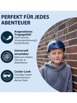 Skatehelm donkerblauw