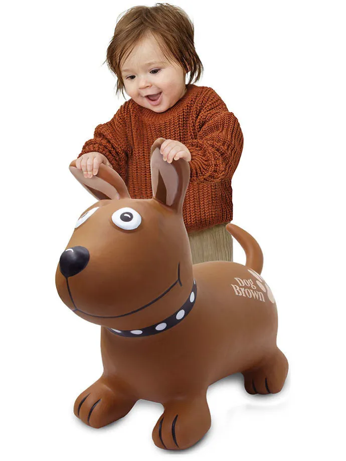 Skippydier "Dog" bruin - vanaf 12 maanden
