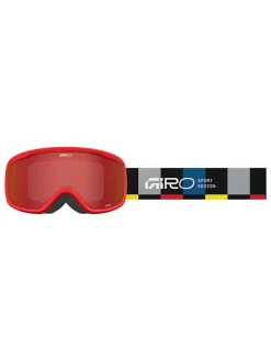 Ski-/snowboardbril "Buster" rood/meerkleurig