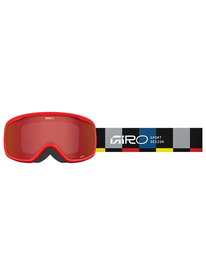 Ski-/snowboardbril "Buster" rood/meerkleurig