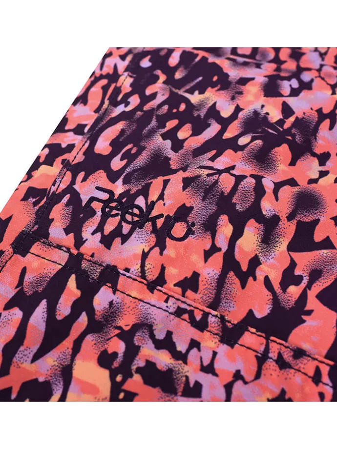 Ski-/snowboardbroek "Carina" koraalrood/zwart