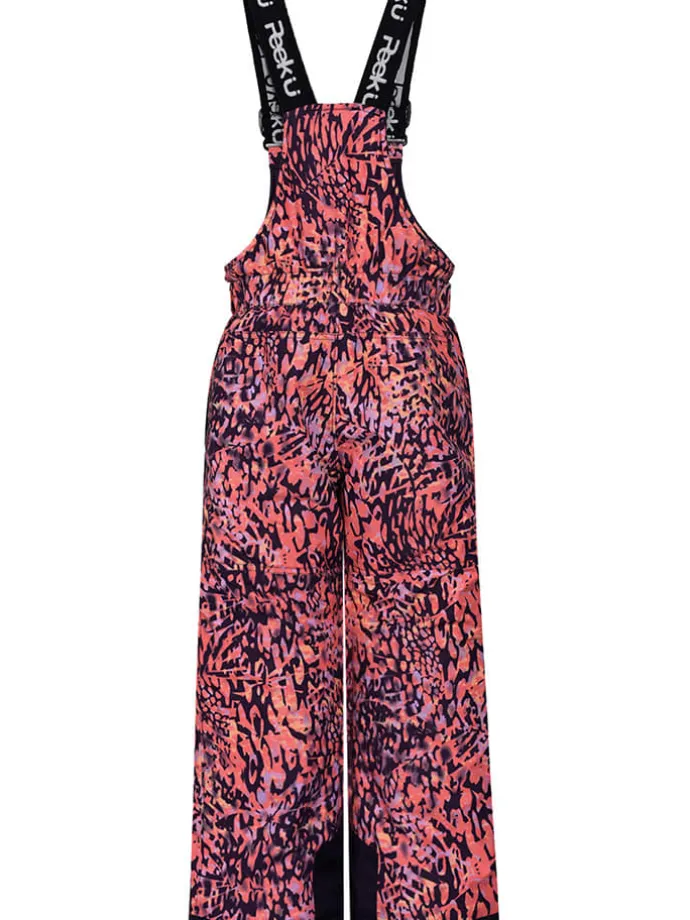 Ski-/snowboardbroek "Carina" koraalrood/zwart