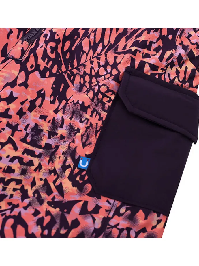 Ski-/snowboardbroek "Carina" koraalrood/zwart