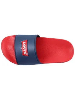 Slippers donkerblauw/rood